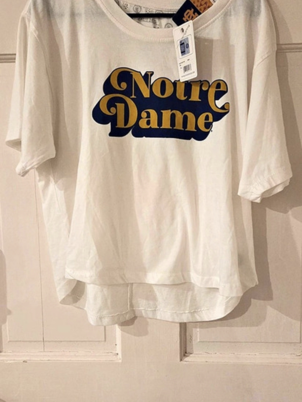 Pressbox Notre Dame Fighting Irish Easy T-Shirt White & Blue 2XL